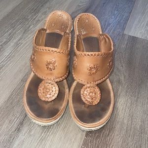 Jack Rogers Jack wedges tan size 8